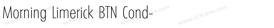 Morning Limerick BTN Cond字体转换